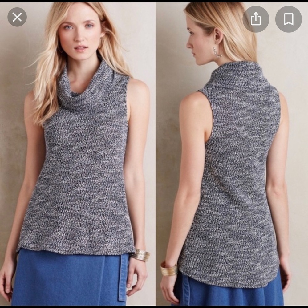 Alan Anteo Charente Cowlneck Sleeveless Sweater